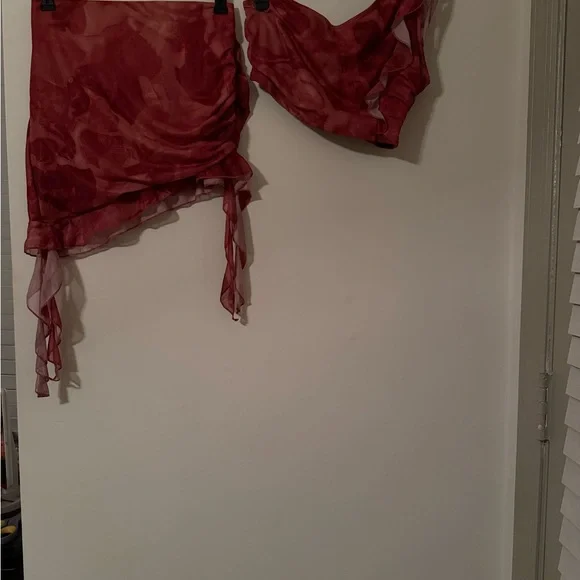 SHEIN Pink Mesh Two Piece Set - Picture 6 of 6